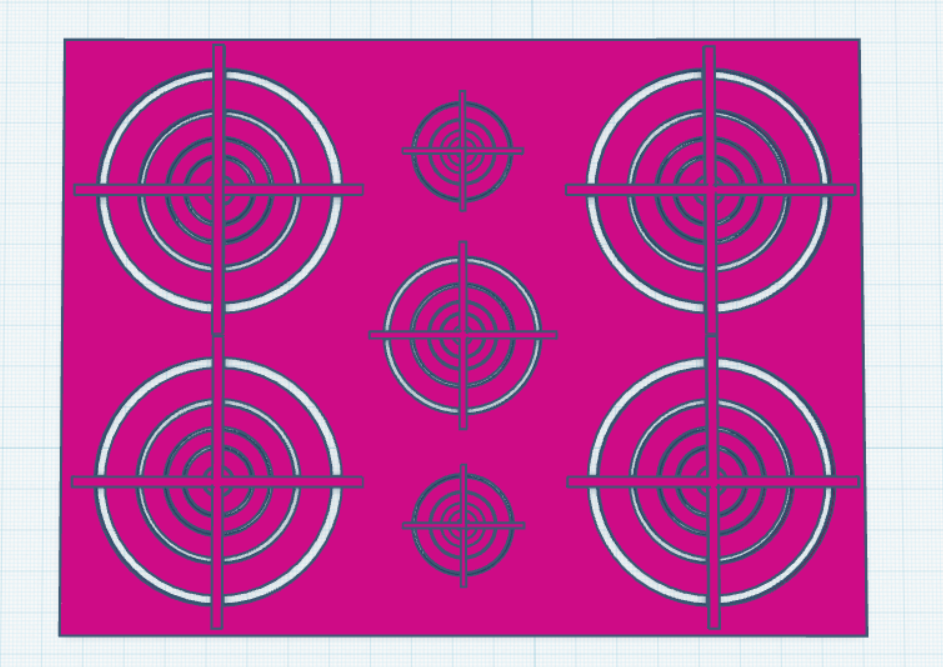 Multi sized target Stencil a5 (x2a4)