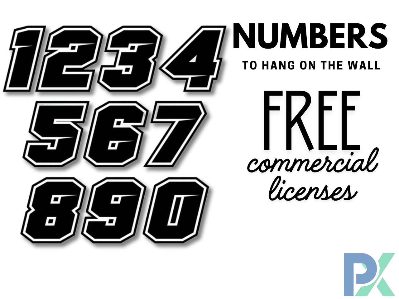 Numbers to hang on the wall
