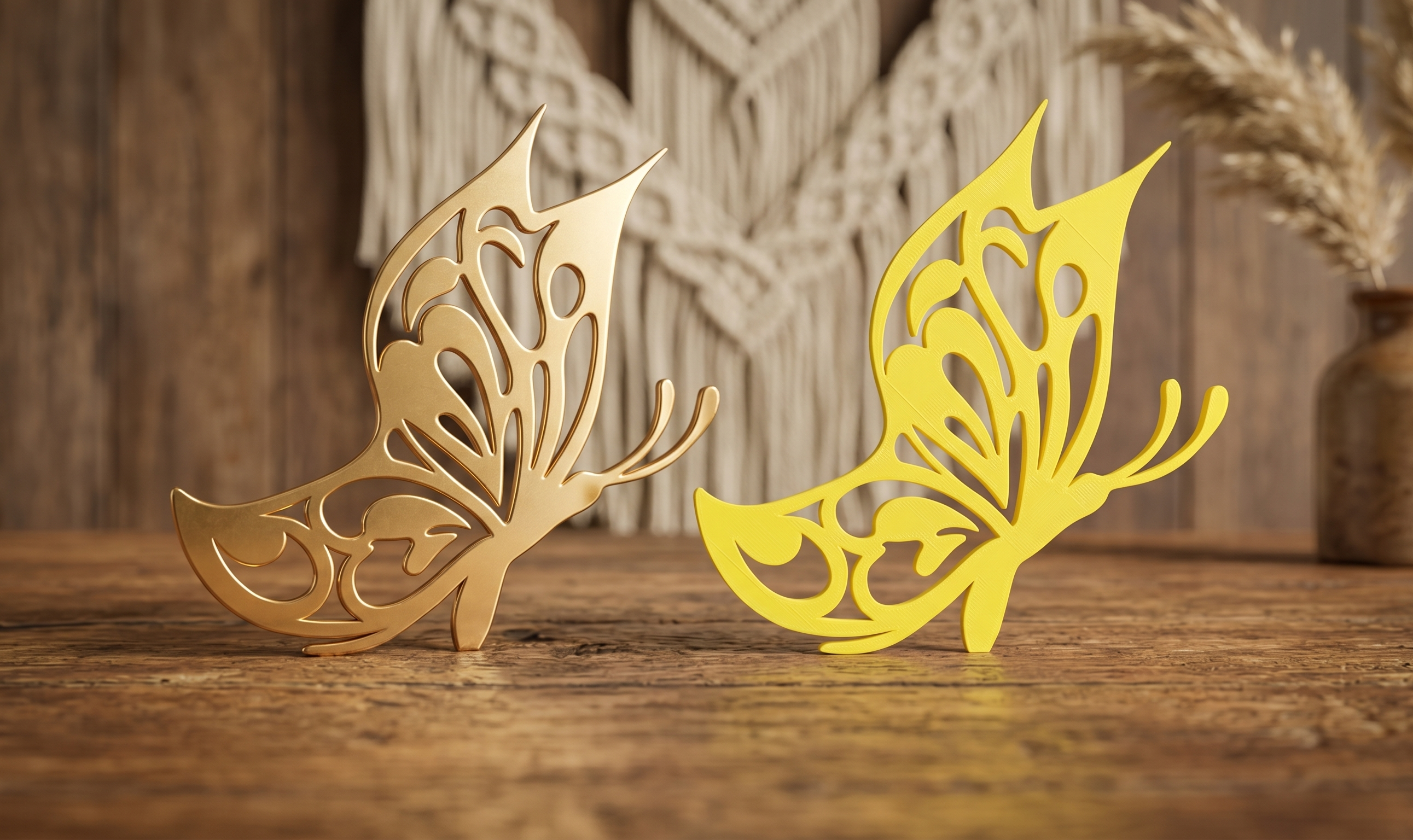 Elegant Filigree Boho Butterfly Decor