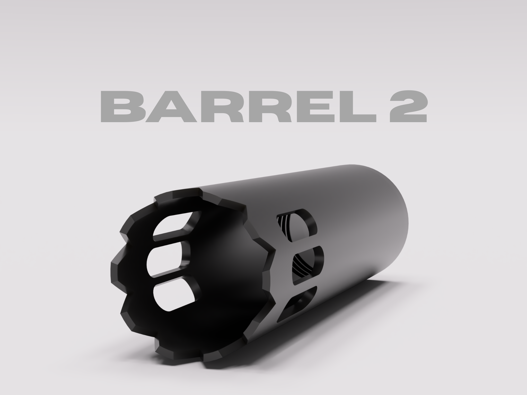 Nerf Blaster Suppressor — Wide Bore Design, Standard Barrel Attachment
