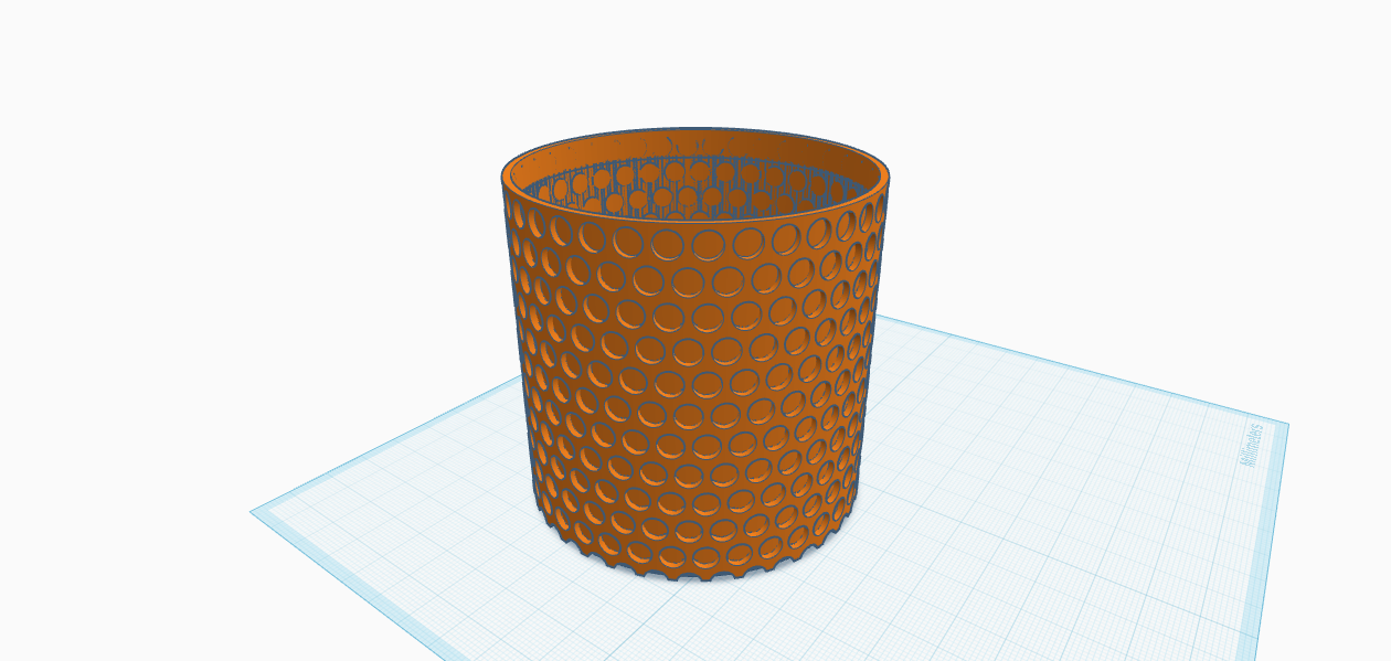 textured pen holder 3D model