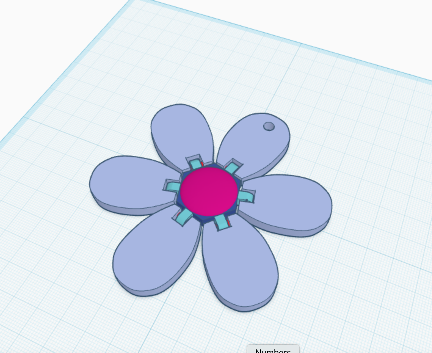 Flexi flower keychain