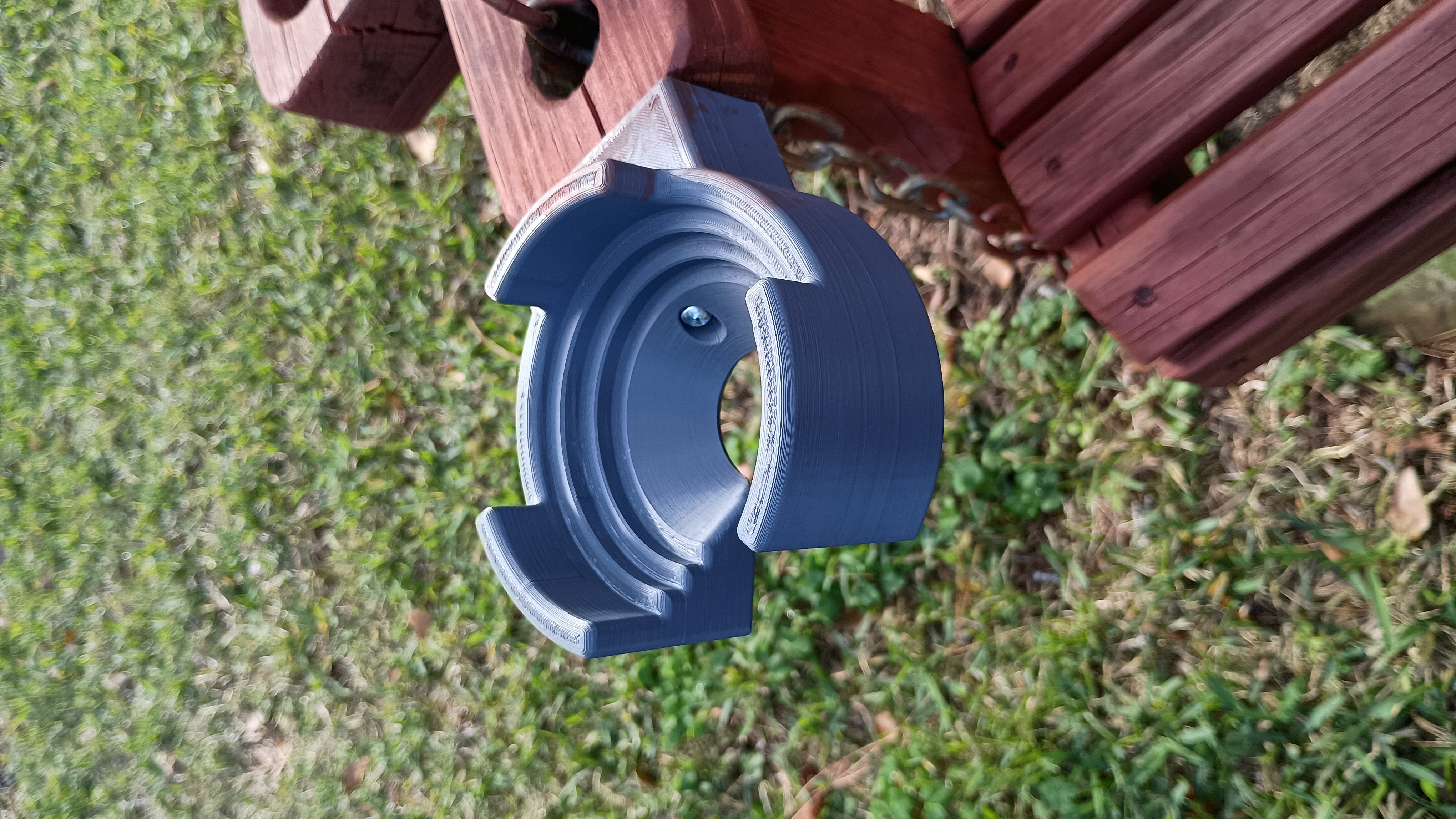 Bench swing wine glass holder