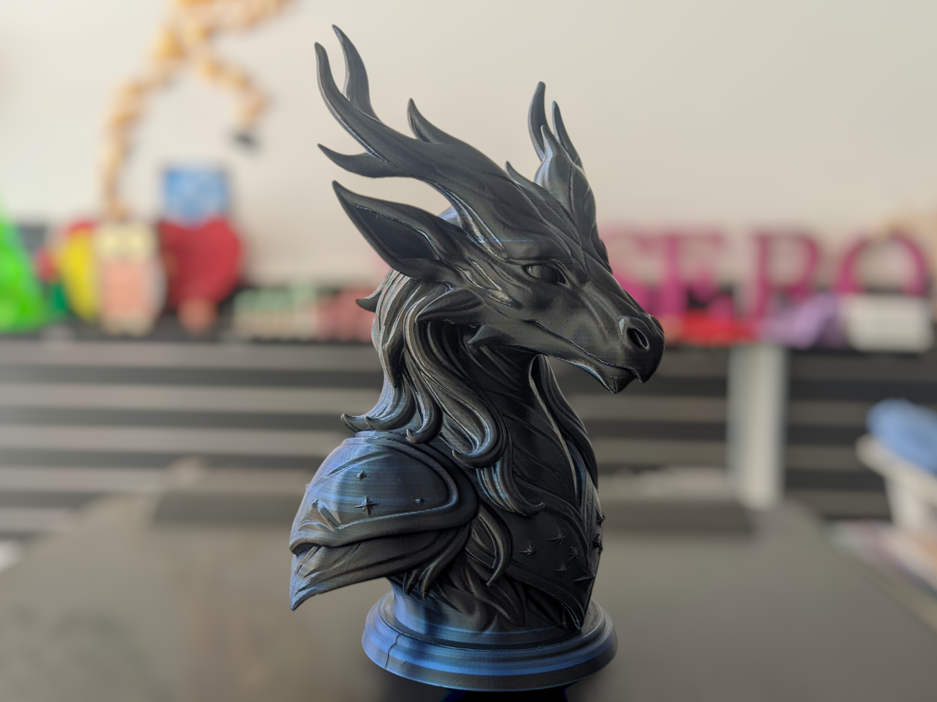 Miniatura 3 do modelo 3D Celestial Dragon Bust
