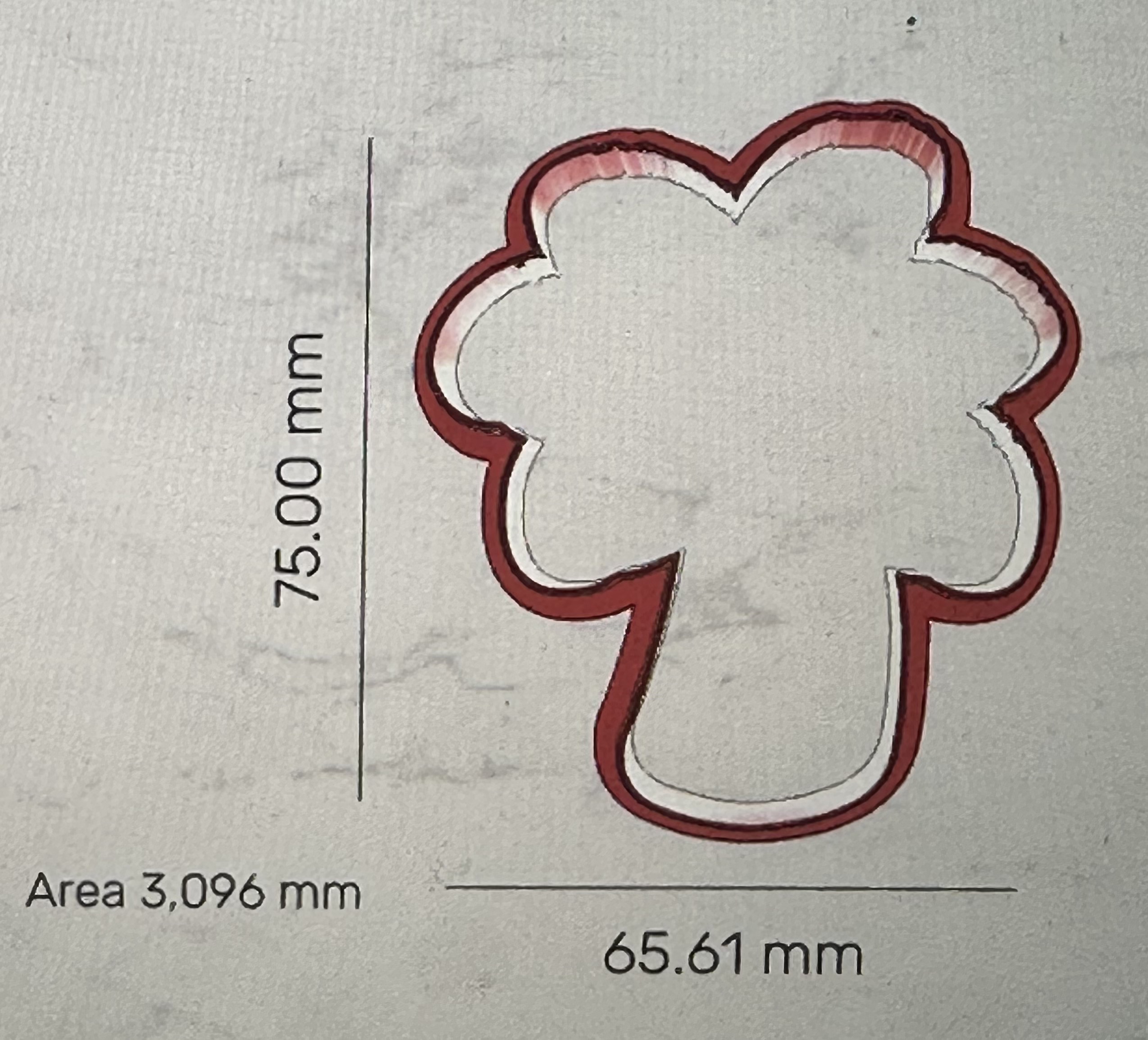 Chunky palm tree cookie cutter