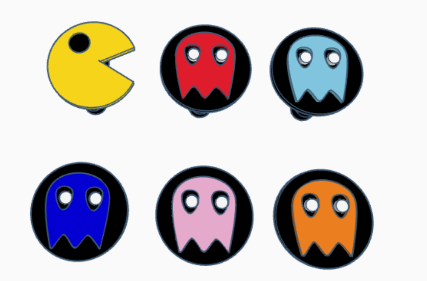 Pac-Man-Style Decorations for Pegboard Wall