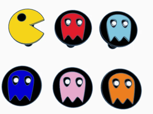 Pac-Man-Style Decorations for Pegboard Wall