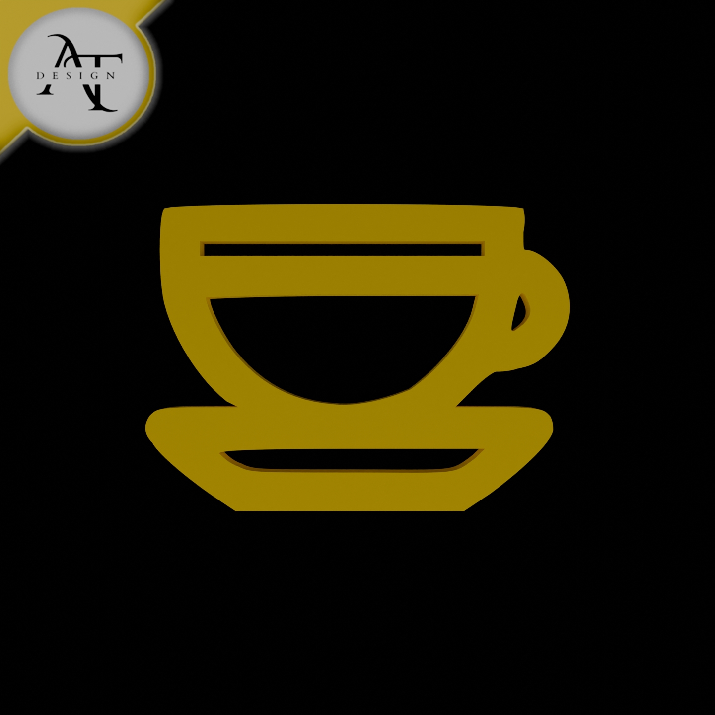 Simple Coffee Cup Symbol - 2D Art