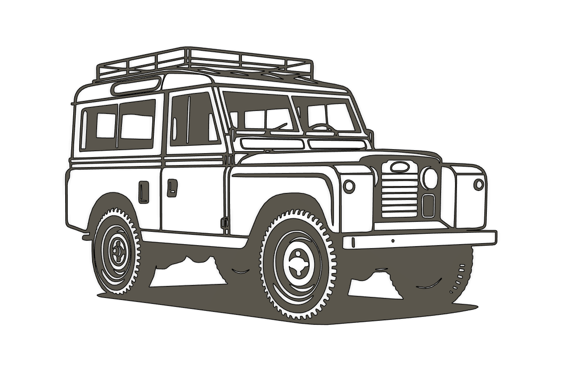 Classic Series 2 Landrover wall art