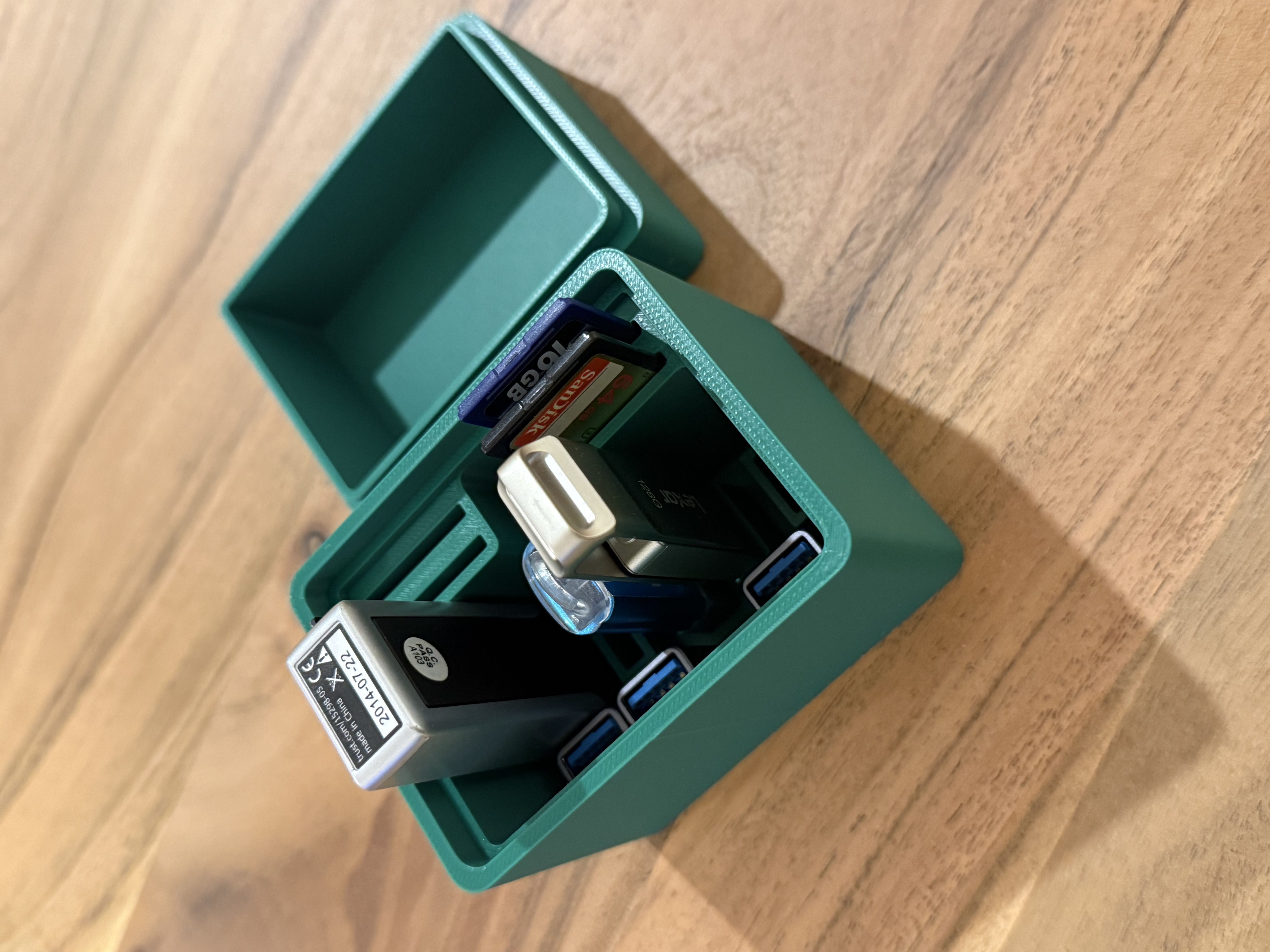 USB-A type C and SD Card Box