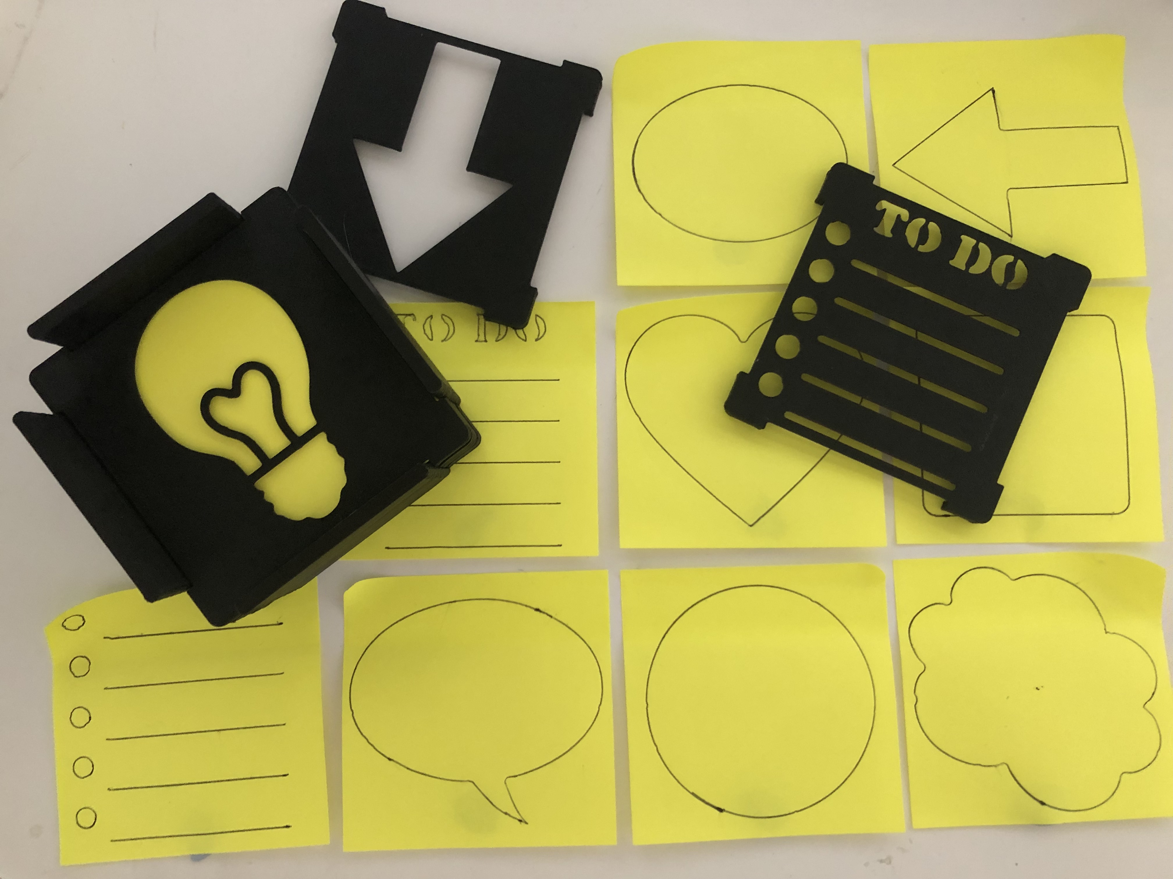 Post-it Note stencils