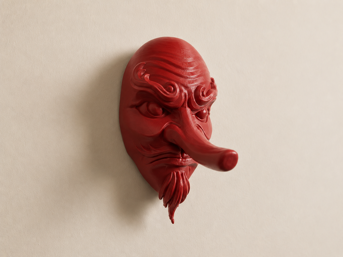 Maschera Tengu Oni da Parete – Decorazione Nerd in PLA