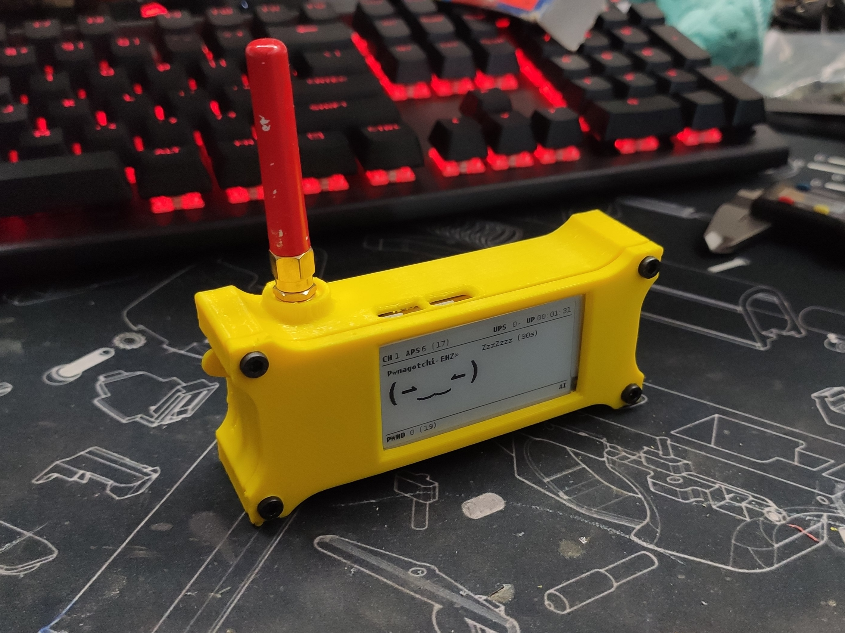 Slimagotchi Case With External Antenna Hole and Power Switch Lever