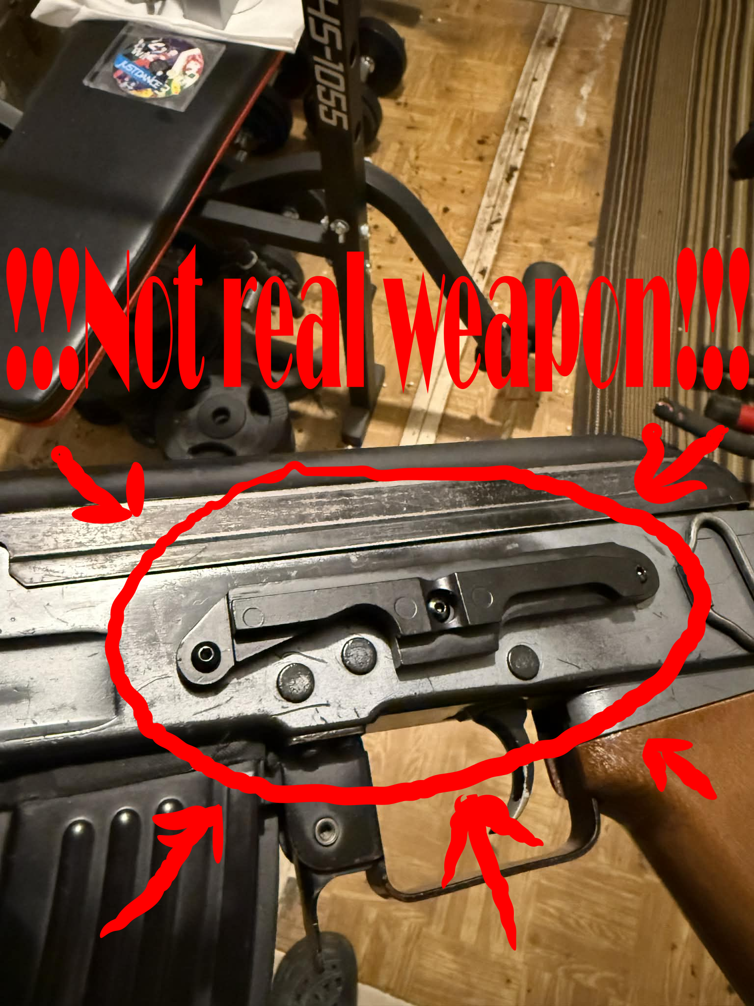 Airsoft AK 47/74 mount for mounting a riflescope or collimator