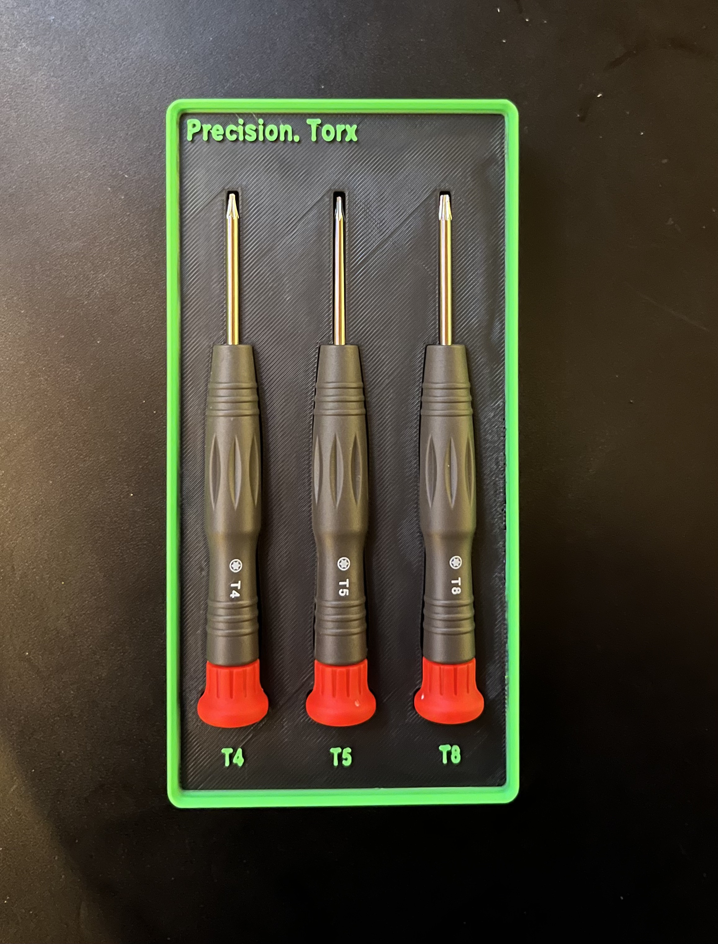Gridfinity Precision Torx Screwdriver Holder (3-Piece)