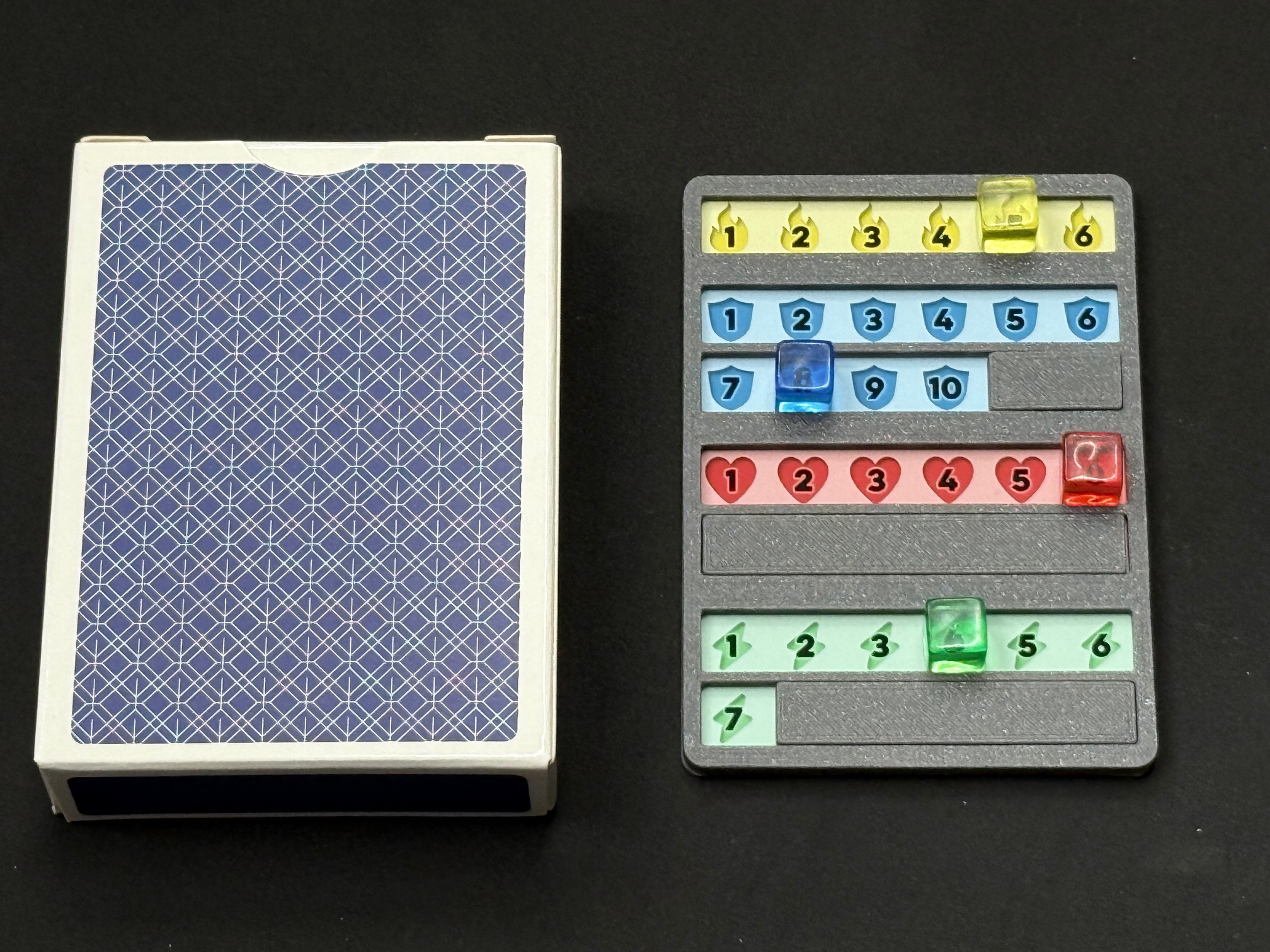 Daggerheart Resource Tracker for 8mm Cubes - Card-sized with Insert