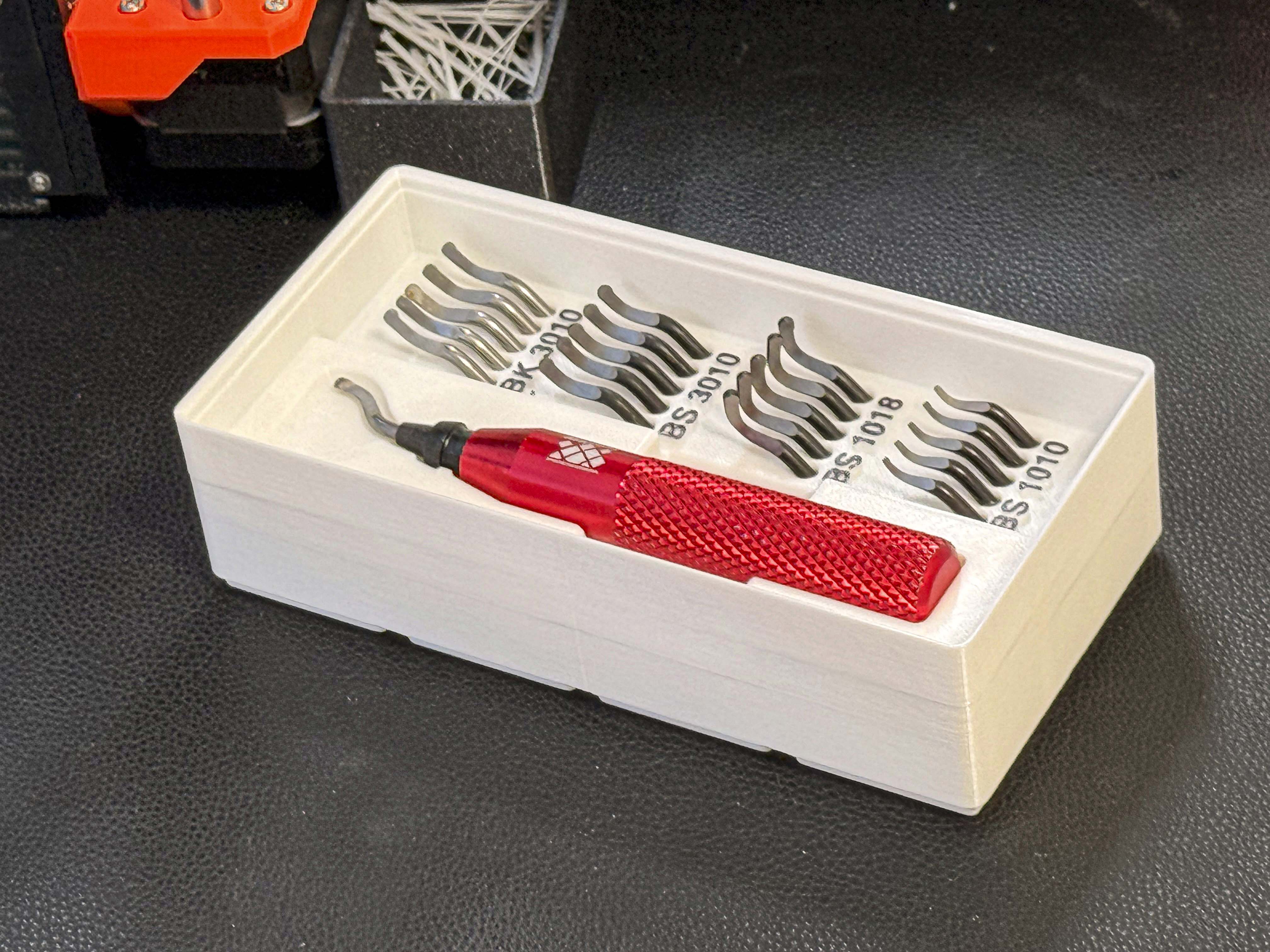 Gridfinity AFA Tooling Deburring Tool Holder with Blade Storage