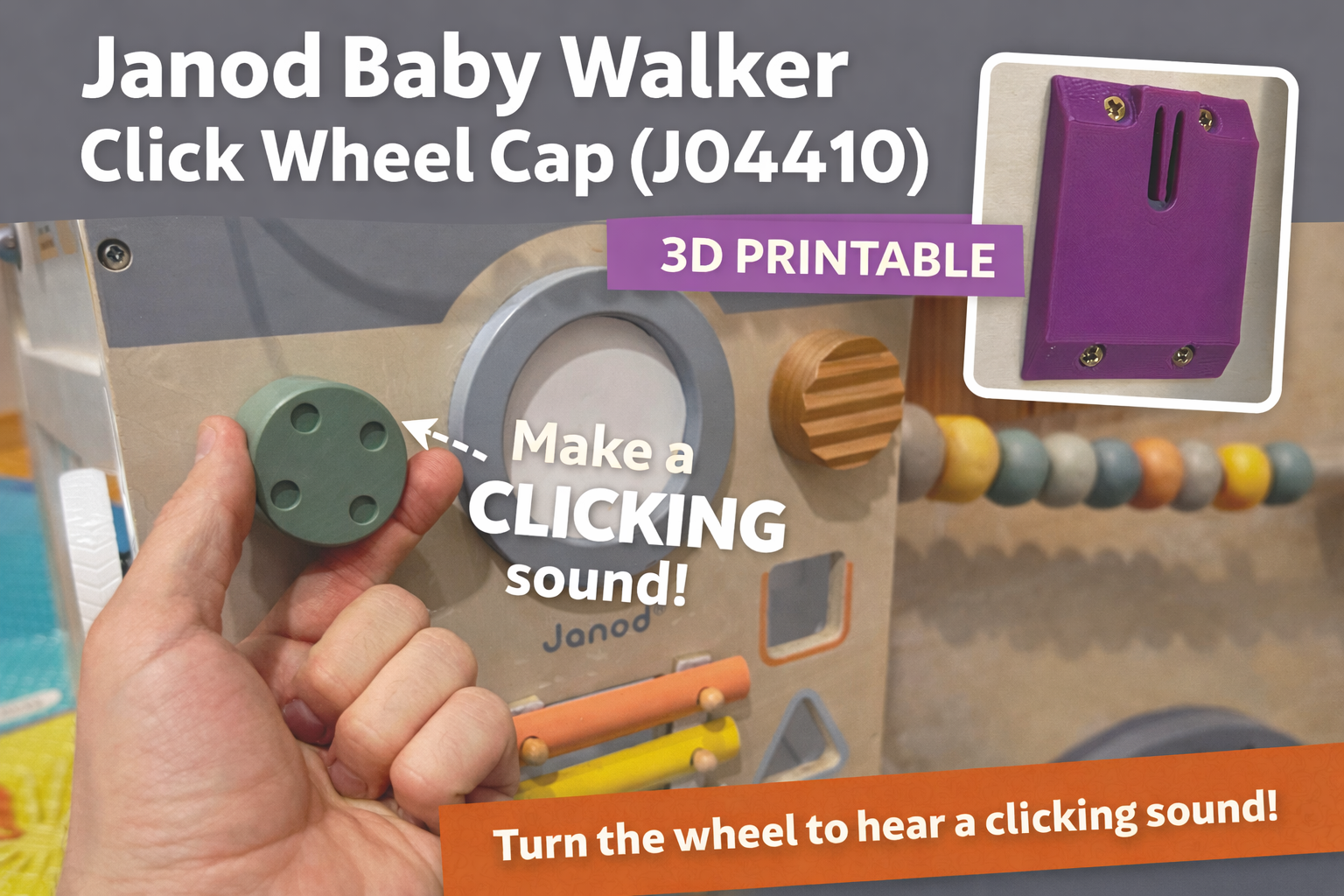 Janod Baby Walker Click Wheel Cap (J04410) 3D model