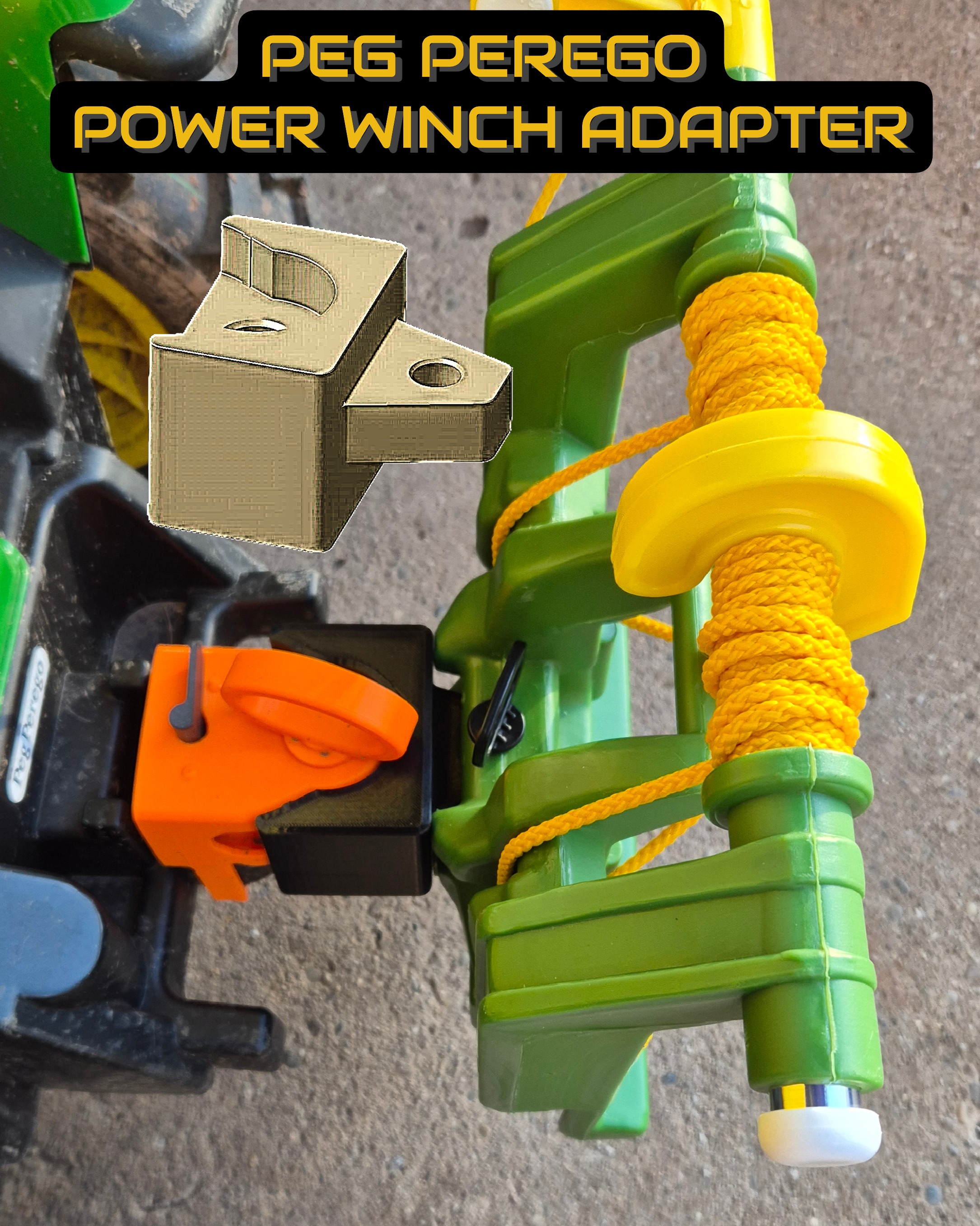 Peg Perego Ground Force Power Winch Adapter / Seilwinde