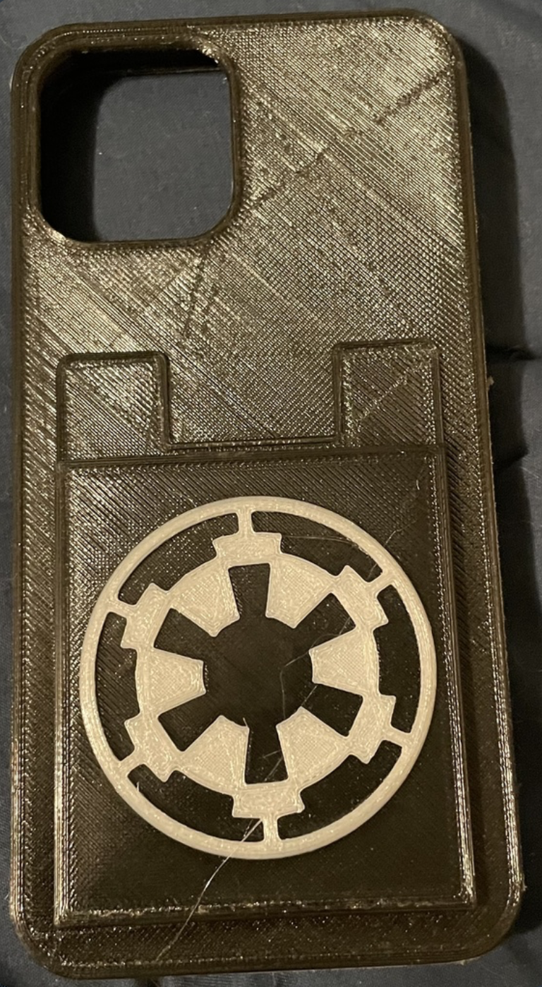 iPhone 12 Pro Case Star Wars Imperial Cog w/ 2 Credit Card Holder