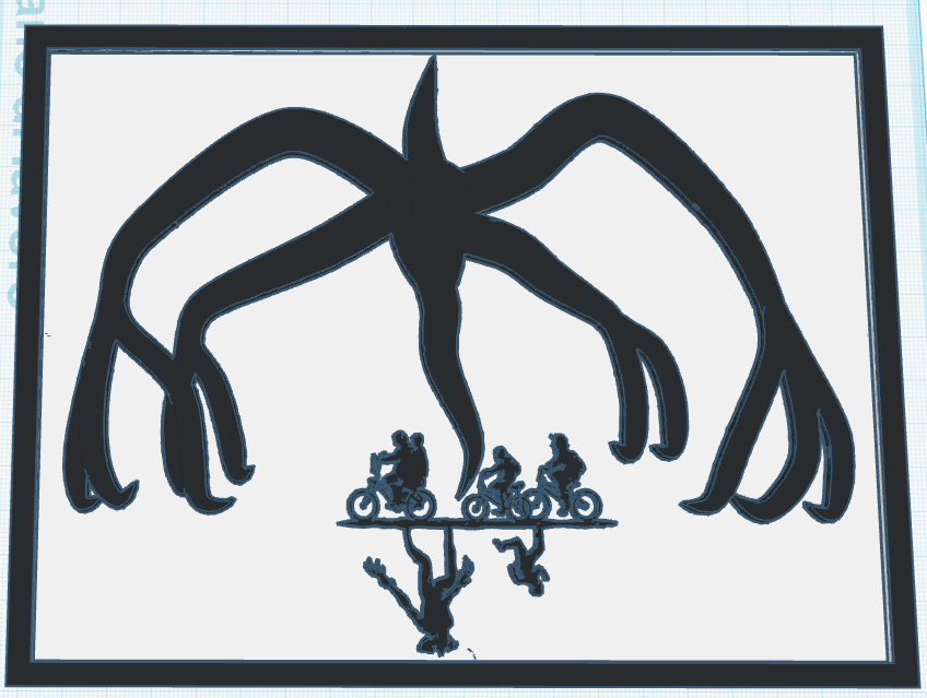 Stranger Things Wall Plaque - Kids, Demogorgon and Mind Flayer 15x20 cm
