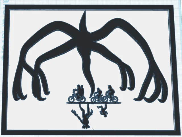 Stranger Things Wall Plaque - Kids, Demogorgon and Mind Flayer 15x20 cm