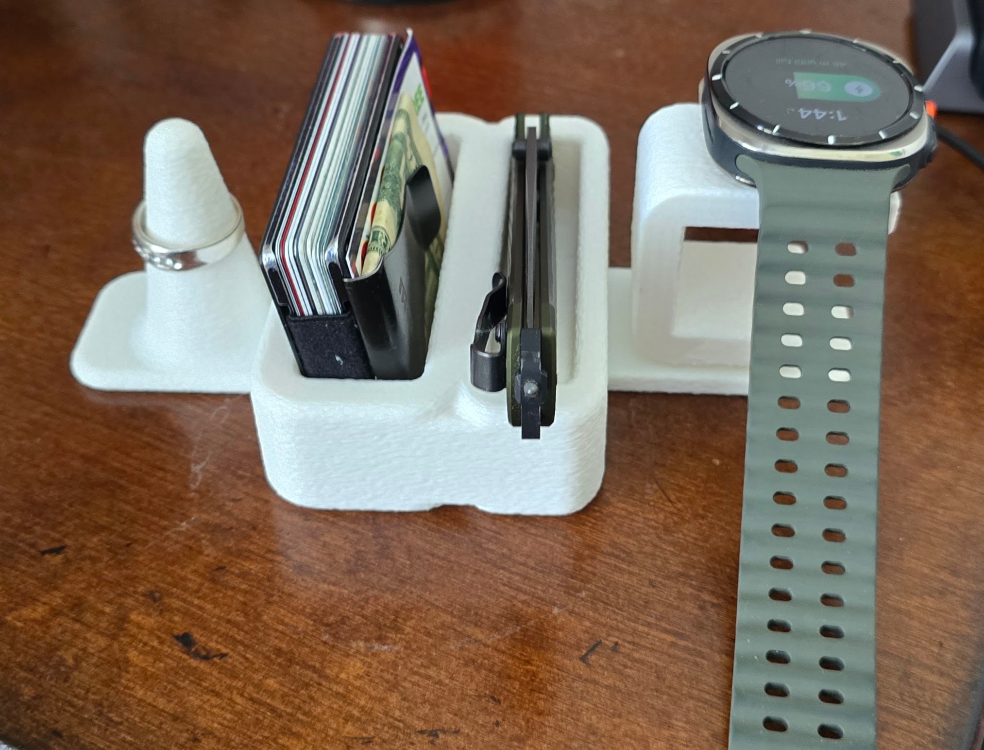 Everyday Carry Caddy - Samsung Galaxy Watch Ultra; Ridge Wallet; pocket knife; &  ringholder