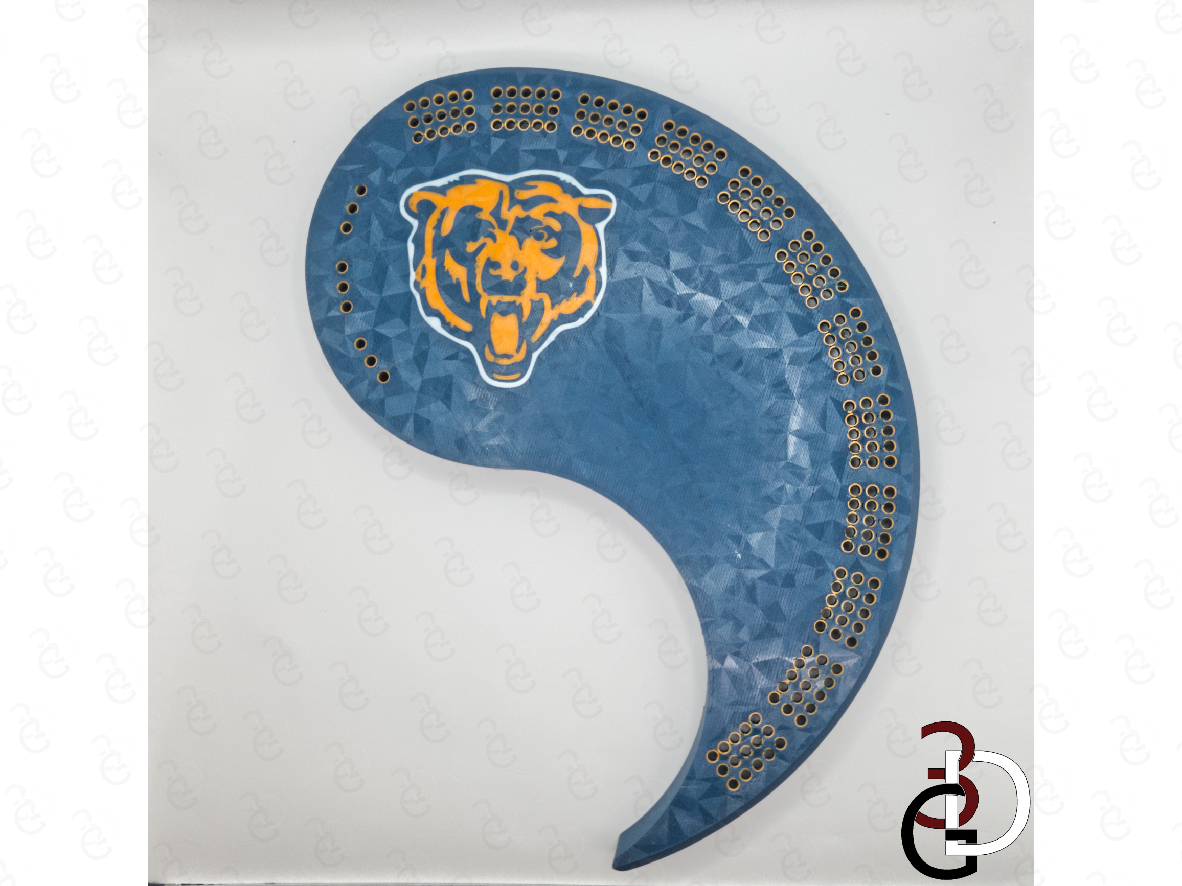 Yin Yang Cribbage Board - Chicago Bears
