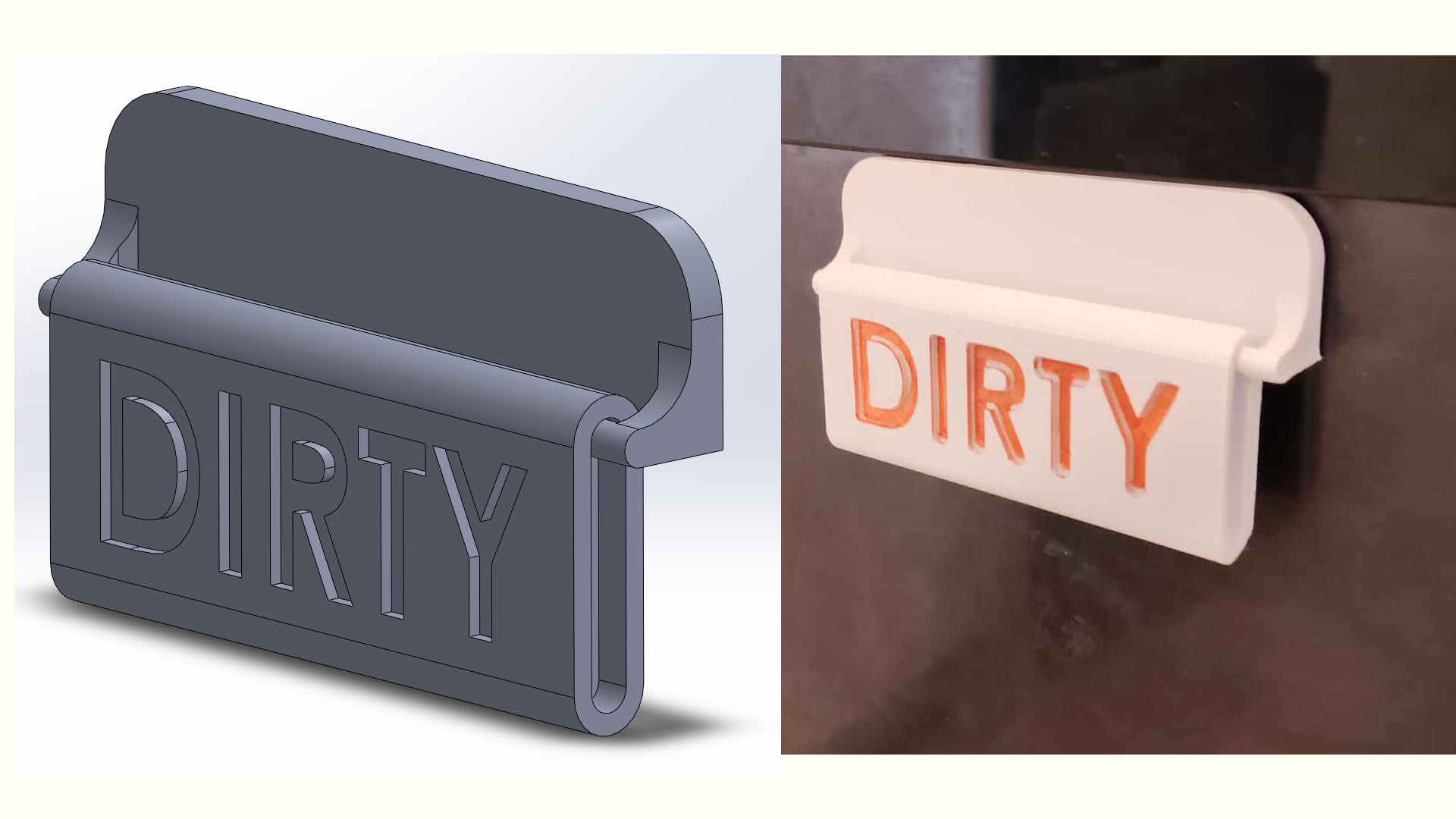 Dishwasher Dirty/Clean Automatic Sign