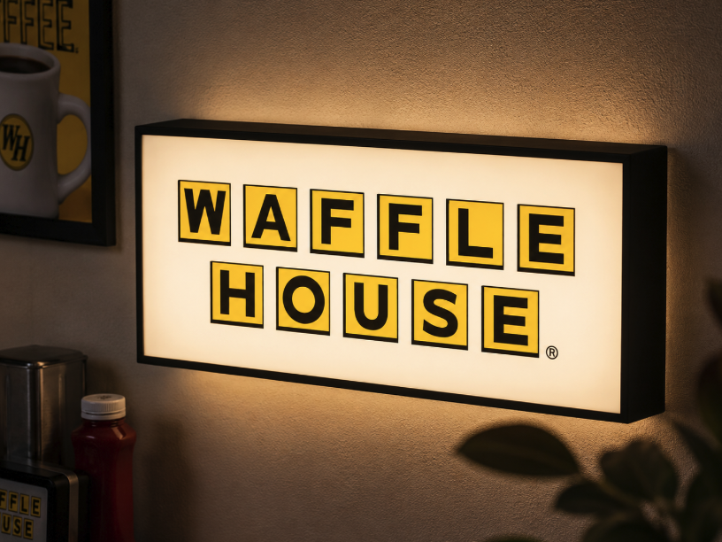 Waffle House LED Light Box | Multi-Color 3D Printable STL