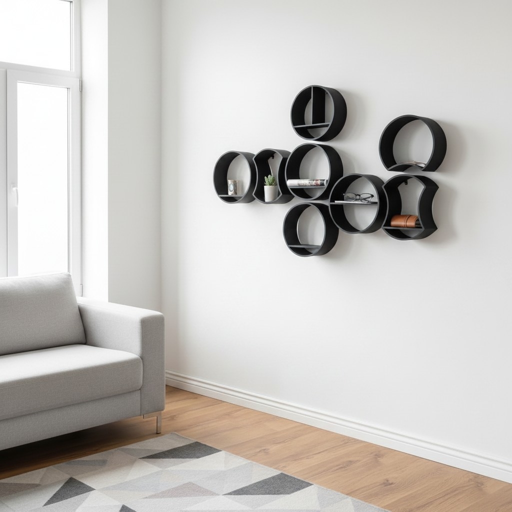 Miniatura 4 do modelo 3D Modular round shelf system