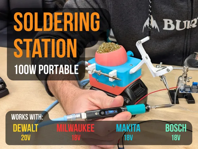Portable Soldering Station (Dewalt, Milwaukee, Makita, Bosch 18V)