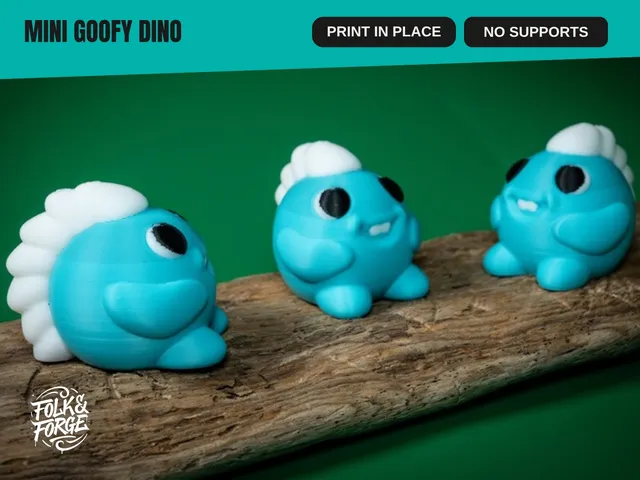 Mini Goofy Dino Figurine, No Supports