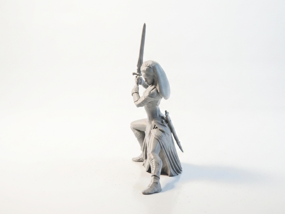 Warrior Stance Fantasy Fighter Figurine 3D Printable