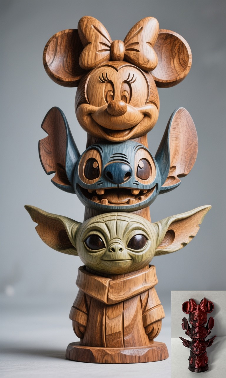 Disney Totem (Minnie - Stitch - Grogu)