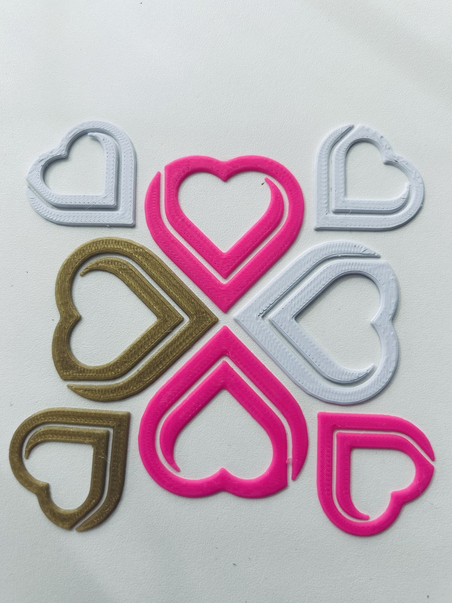 Geometric Heart Paper Clip – Valentine’s Functional 3D Print — thumbnail 2