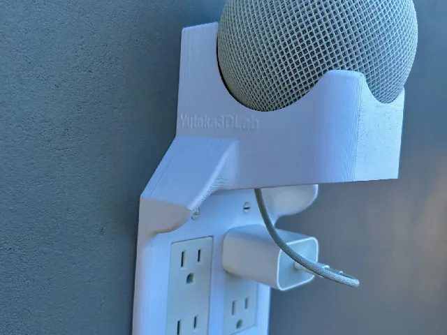 HomePod Mini Wall Mount for 2-Gang Decora Outlet | Hidden Cable Management