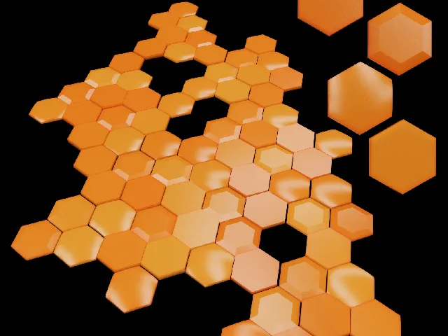 3D Hexagon tiles