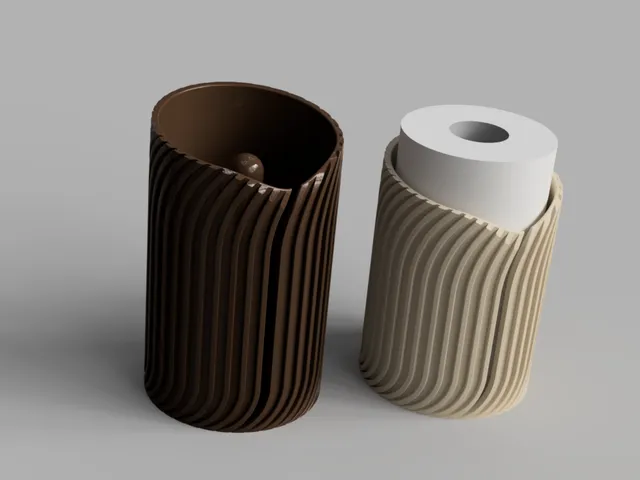 Paper towel holder : Twisted shape / No support needed