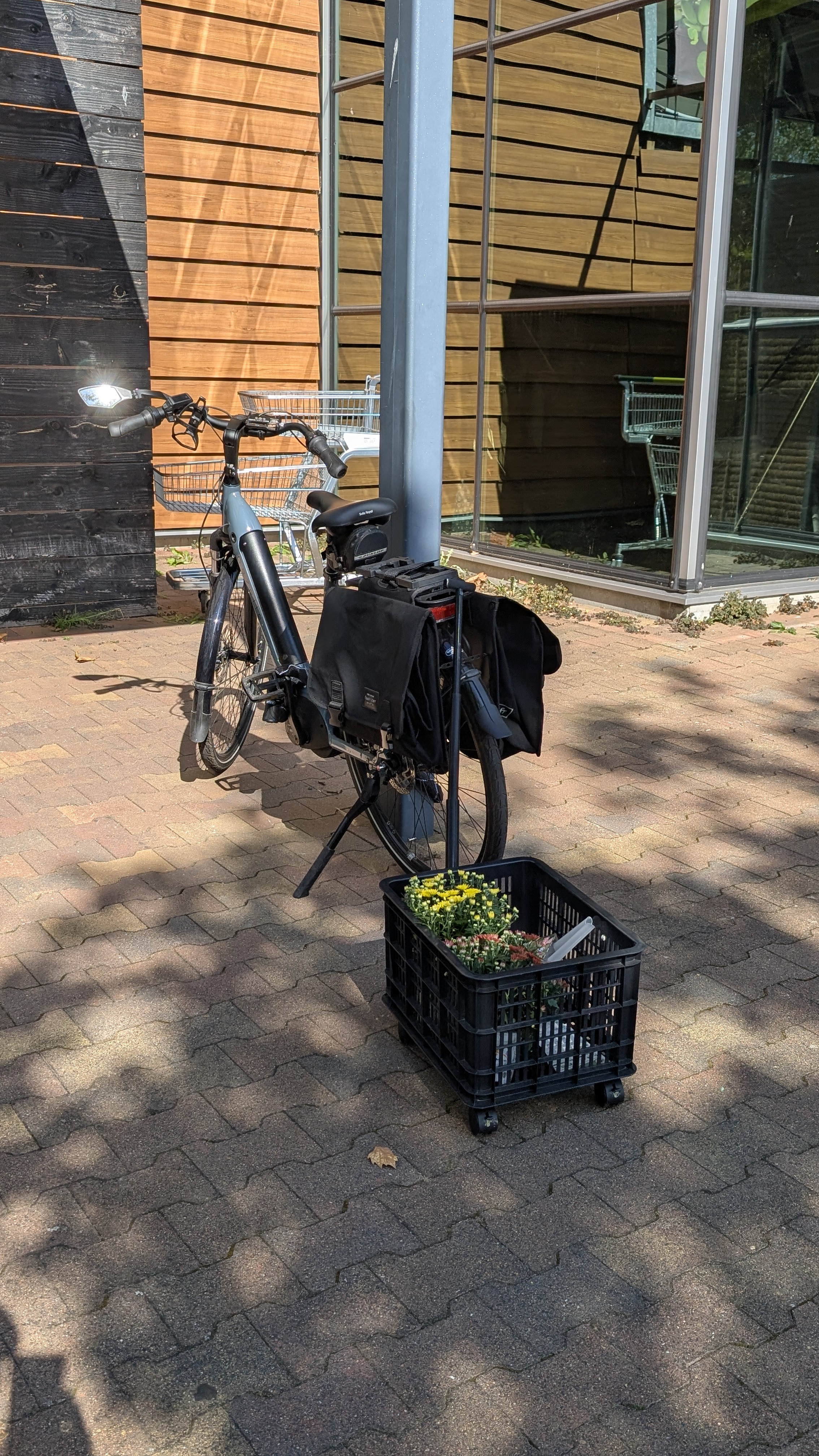 Trolley cart conversion kit for BASIL MIK bicycle crate