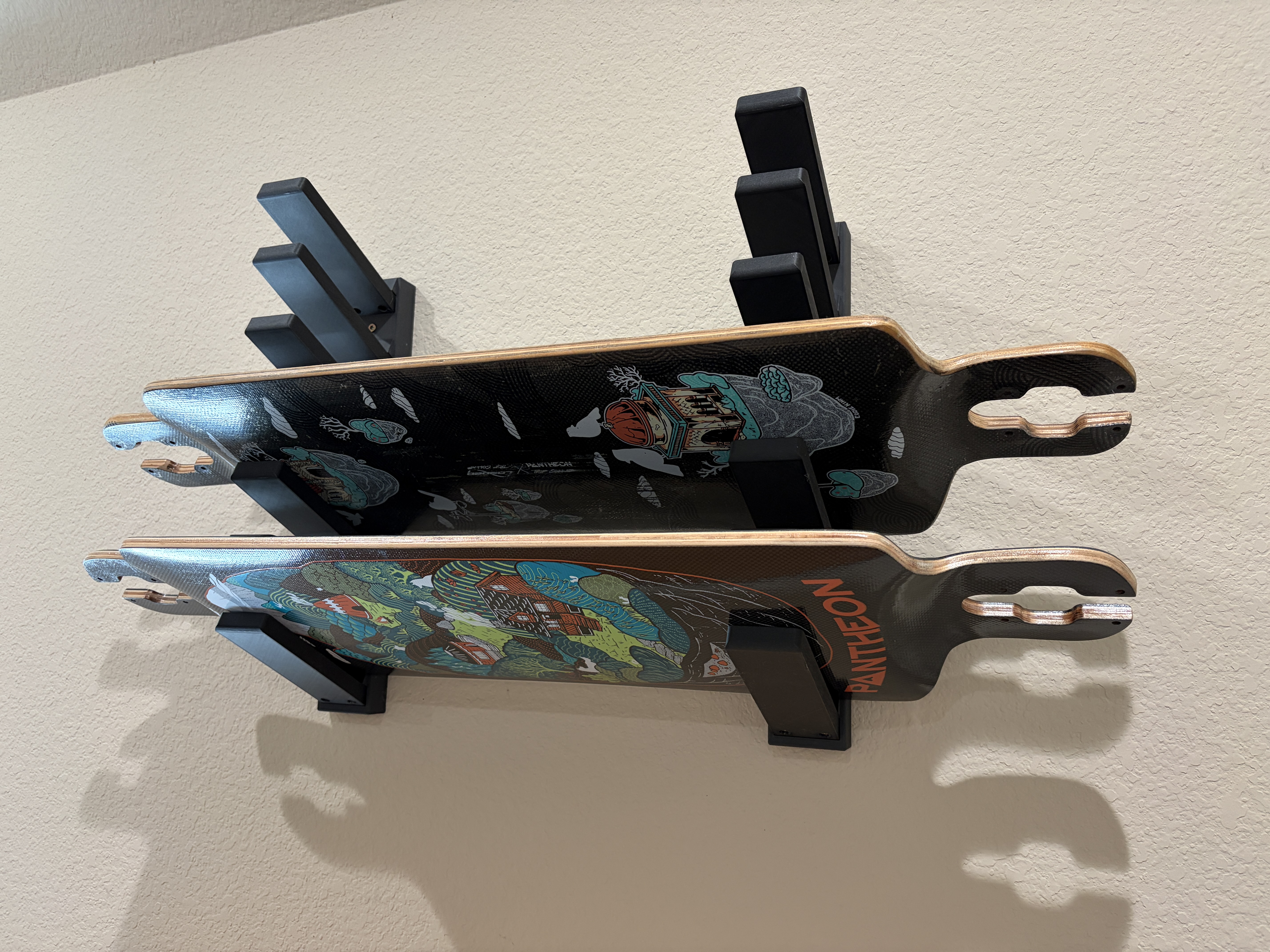 Longboard/Skateboard Deck Wall Rack