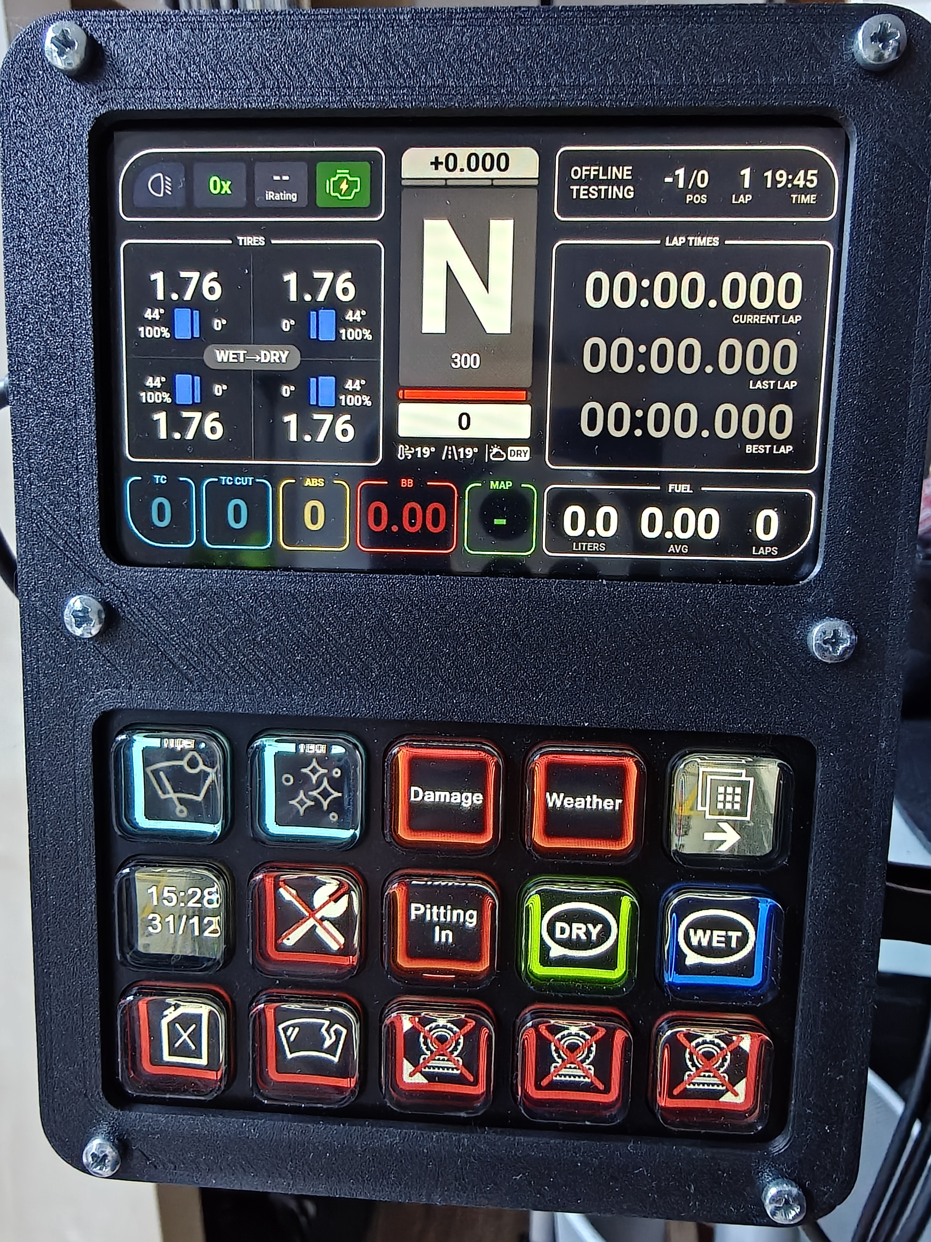 Simracing Buttonbox and Dashboard 4.3" for Simracing