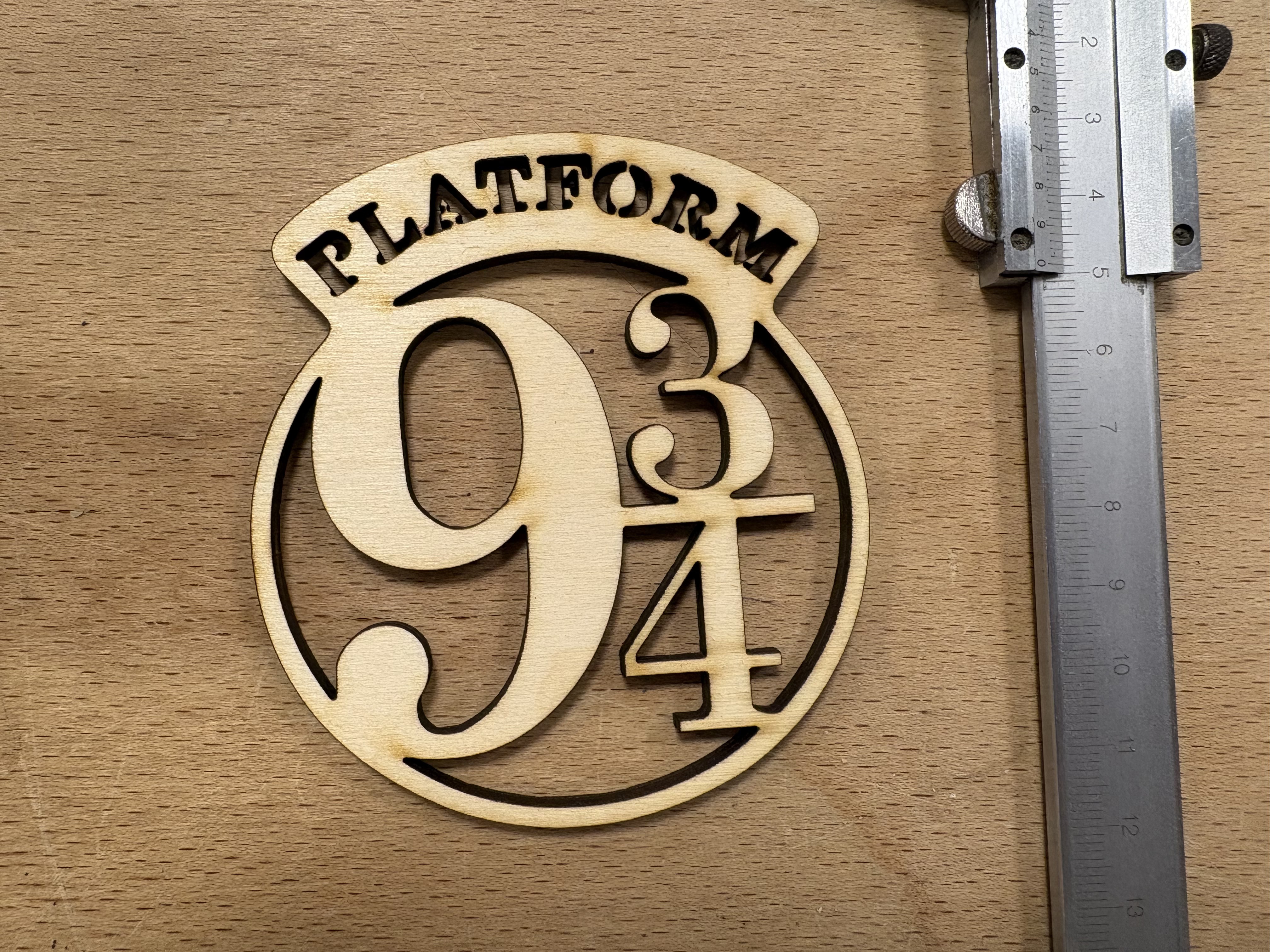 Harry Potter 9 3/4 sign lasercut