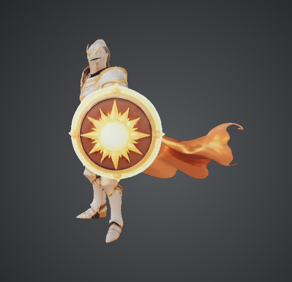 Holy Sun Paladin – Armoured Knight with Radiant Shield — miniatura 3