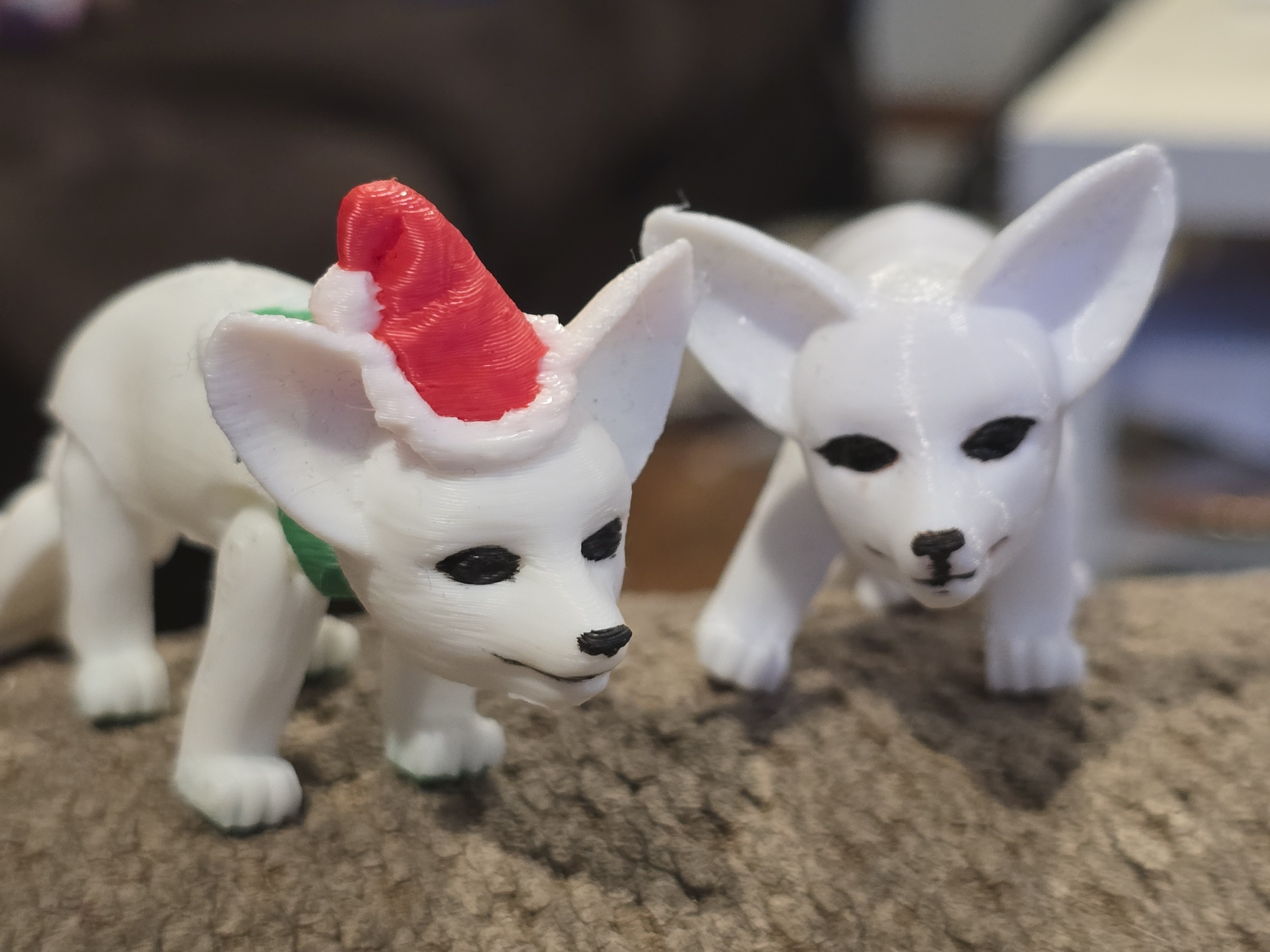 Realistic articulated Christmas Fox toy