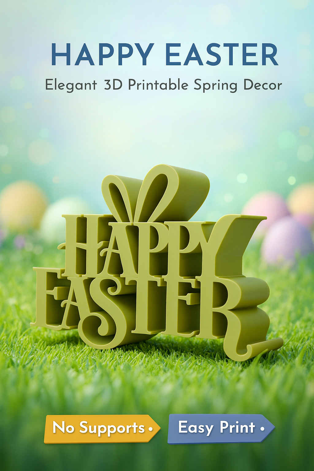 Happy Easter Decorative Sign
