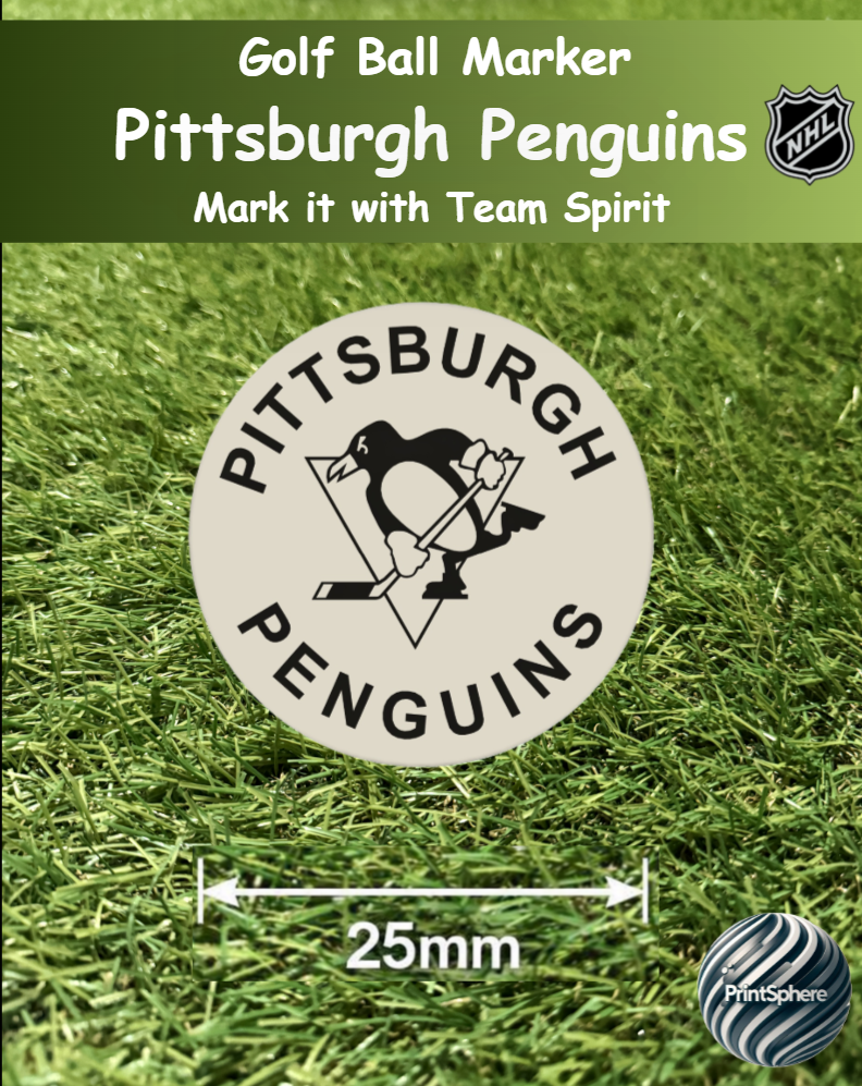 Golf - Golf Ball Marker - NHL - Metropolitan - Pittsburgh Penguins