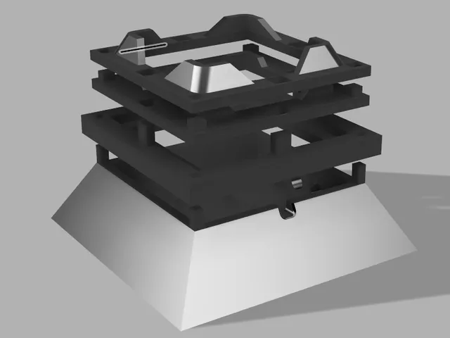 Illuminated Glass Pyramid Display Stand