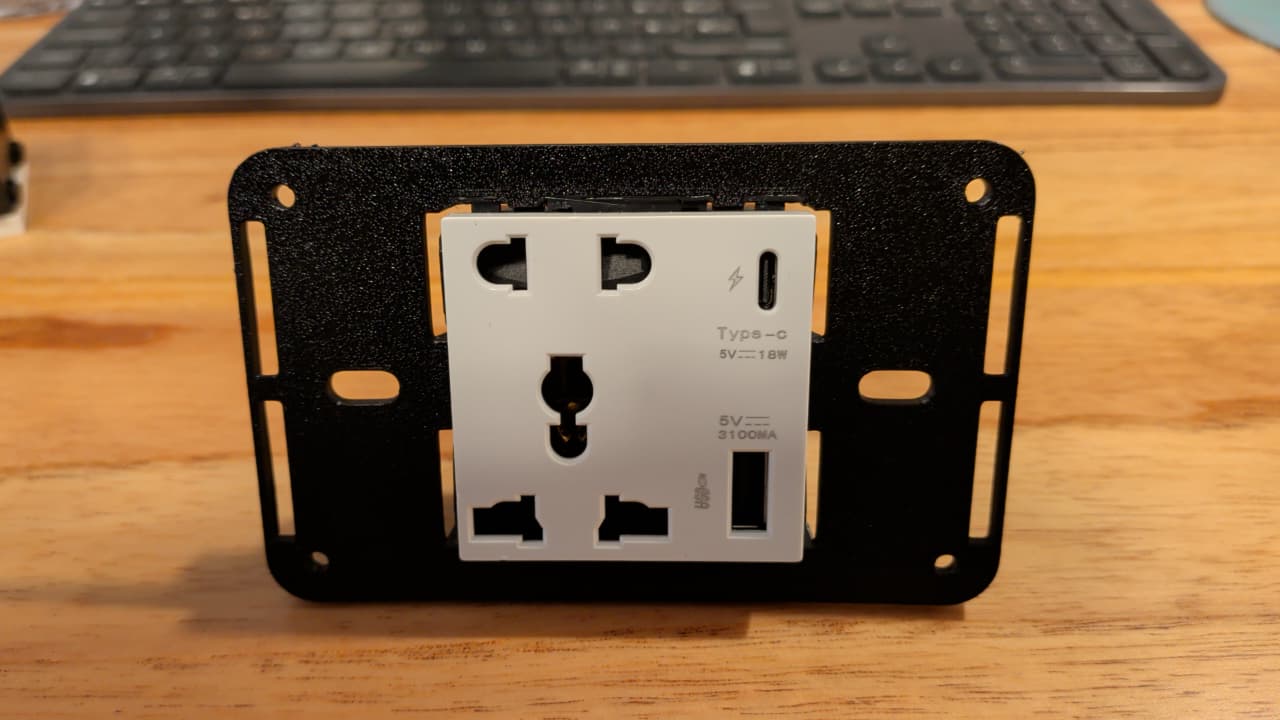 Minimalist Modular Switch Plate & Frame (Two Mounting Options)
