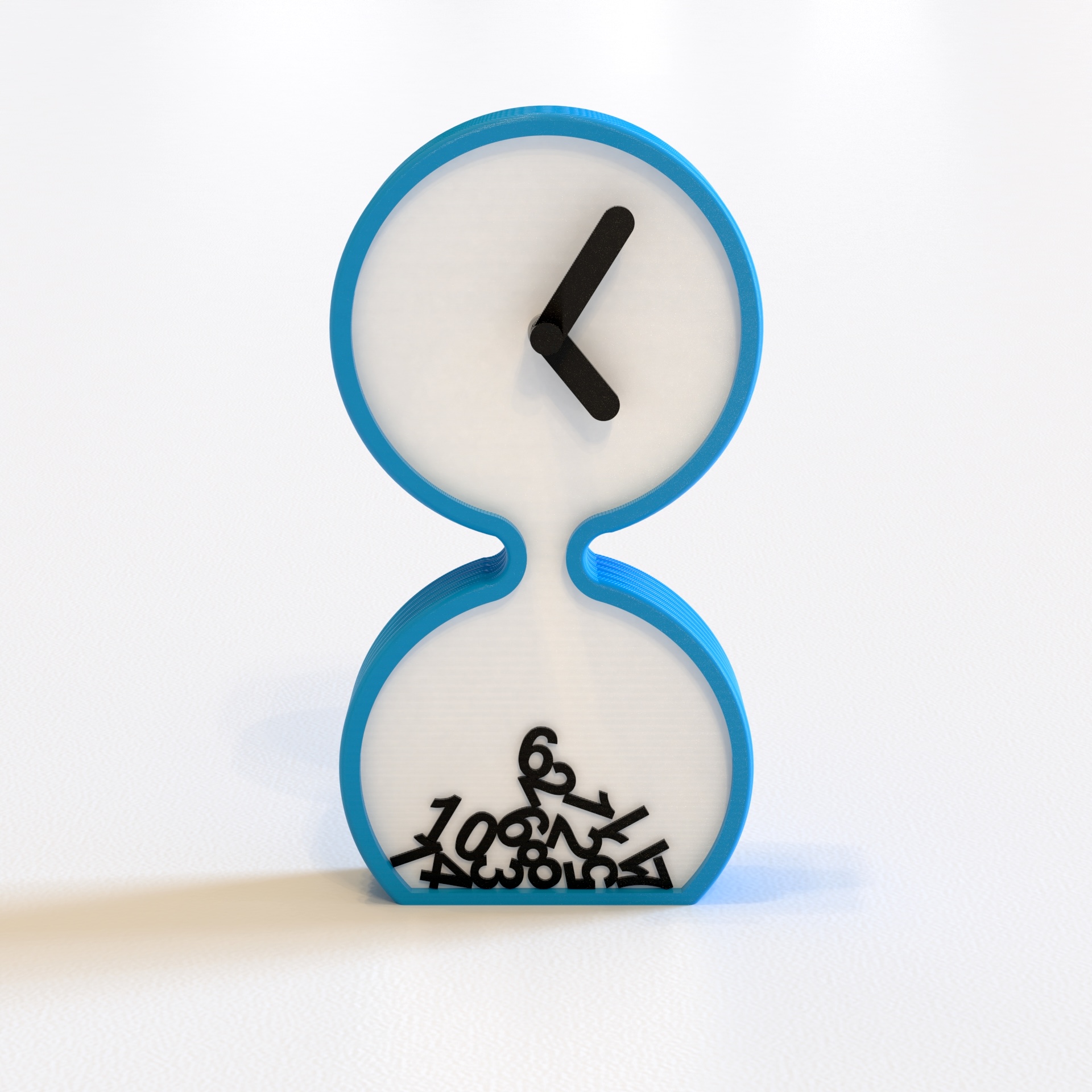 Miniatura 3 do modelo 3D Hourglass-shaped table clock